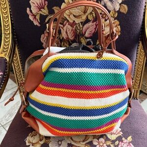 Multicolor Striped Women's Bag